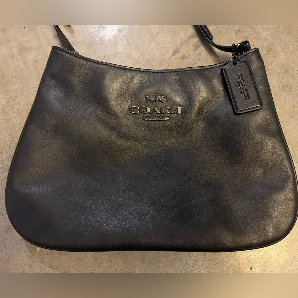 Coach Black Leather Penelope Shoulder Bag